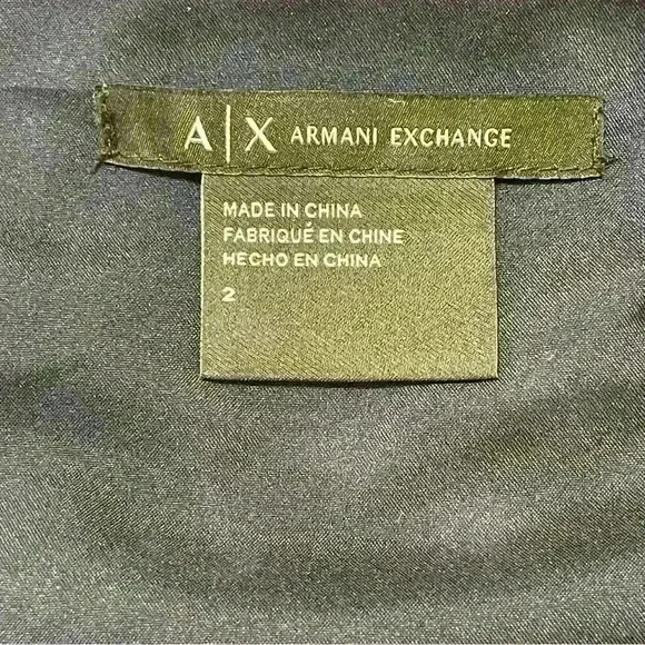 Armani Exchange Women's V Neck Fit And Flare Dress Navy Blue Size 2 - Picture 8 of 10